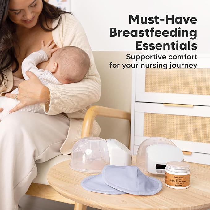 Organic Nursing Pads - 14 Washable Breast Pads for Breastfeeding, Wash Bag, Viscose Derived from Bamboo Reusable Nipple Covers for Breastfeeding Essentials, Soft & Absorbent (Violet, L 5")