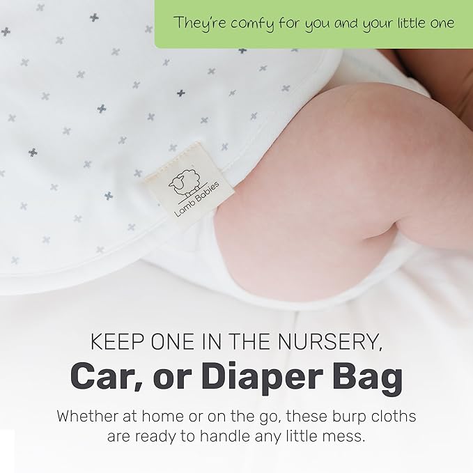 Posh Baby Cotton Burp Cloths, Absorbent, Lightweight, and Gentle Cotton for Mess-Free Moments, Baby Burp Cloths for Boys and Girls An Essential Addition to Every Parent's Diaper Bag