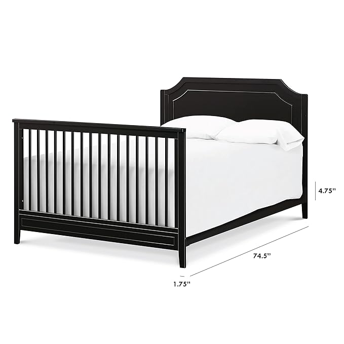 DaVinci Hidden Hardware Twin/Full-Size Bed Conversion Kit (M5789) in Ebony