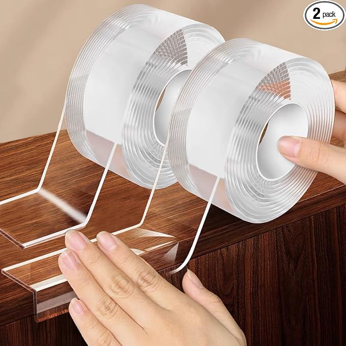 2Pack Baby Proofing Edge Protector for Baby,1.57in x 9.84ft,Clear Edge Protector Strip Sharp Edge Wrap Cover Tape,Corner Bumpers for Furniture,Crib Rail Covers for Teething