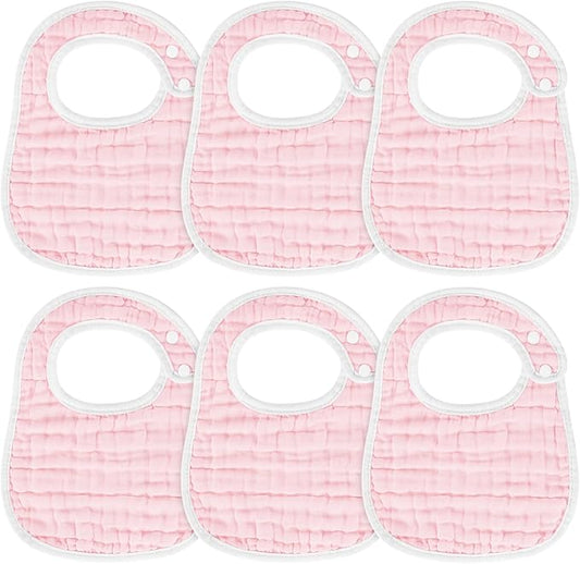 Accmor Muslin Baby Bibs, 6 Pack Soft Cotton Baby Bandana Drool Bibs for Boys Girls Teething and Drooling