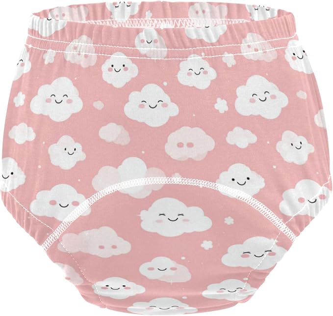 Baby Toilet Training Pants Soft Cotton Underwear Briefs for 4T Cute Clouds