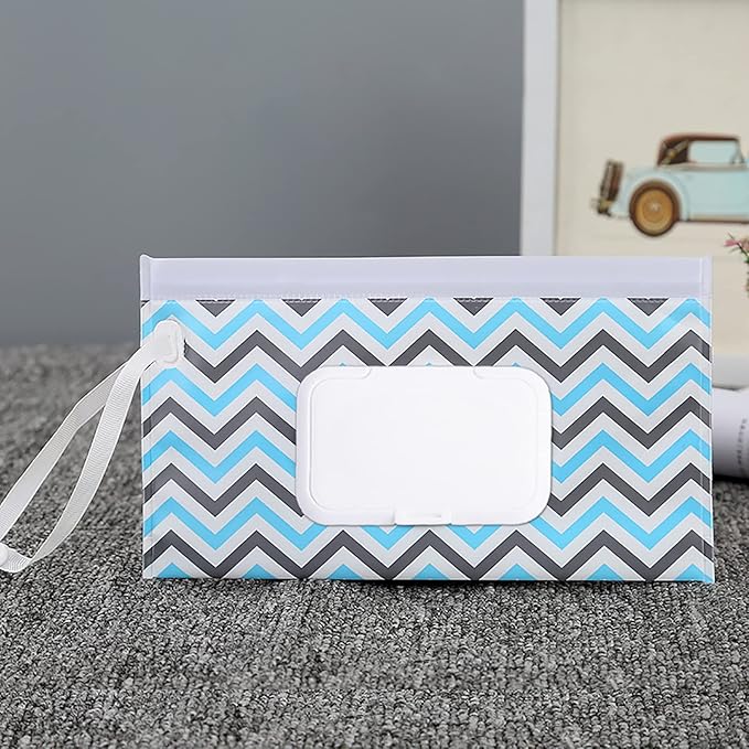 4 Pack Reusable Wipes Pouch Portable Wipes Dispenser Refillable Wet Wipe Container Lightweight Travel Wet Wipe Case Holder for Diaper Bag