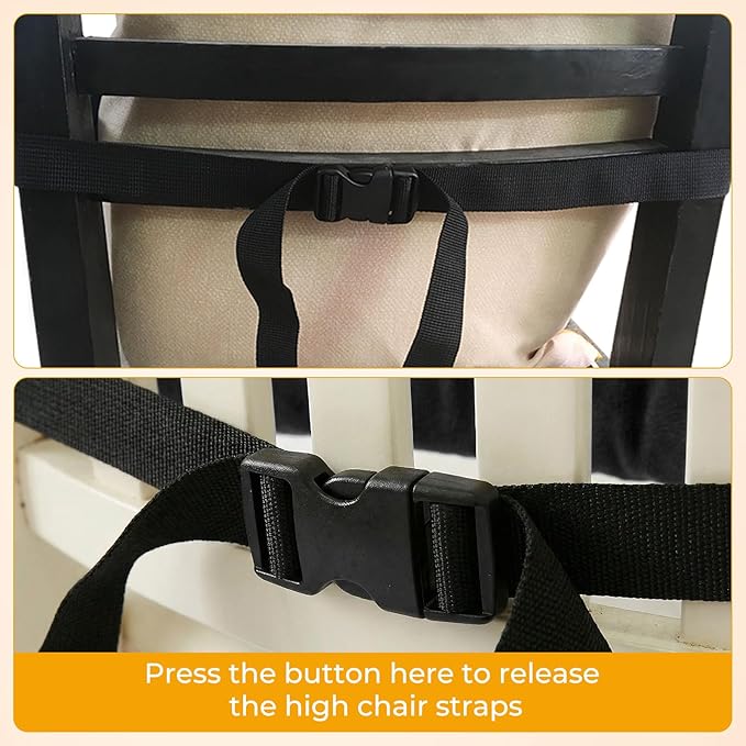 High Chair Straps, Universal Baby Safety Strap, Highchair Harness for Infant&Toddler's（Black）