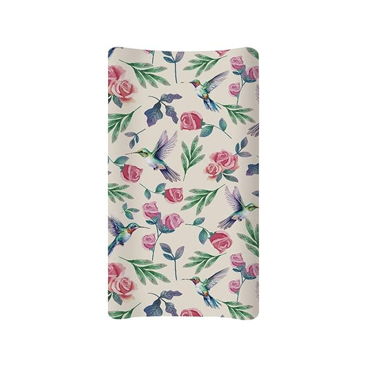 Rose Hummingbird Girls Baby Changing Pad Cover Ultra Soft Stretchy Diaper Changing Table Pad Cover for Boys Breathable Nursery Changing Table Sheets Cover