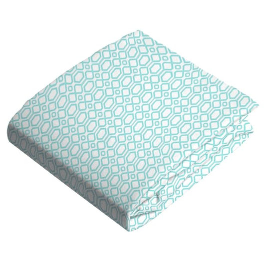 Kushies Change Pad Fitted Sheet Terry, Turquoise Octagon