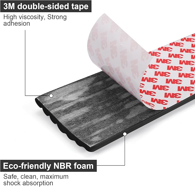 Upgraded Baby Proofing Edge Corner Protector, 16.4ft Edge Guards Padding with 3M Adhesive, Extra-Wide Soft Rubber Foam Padding, Furniture,Sharp Edge Safety Corner Edge Bumper Guard-Black