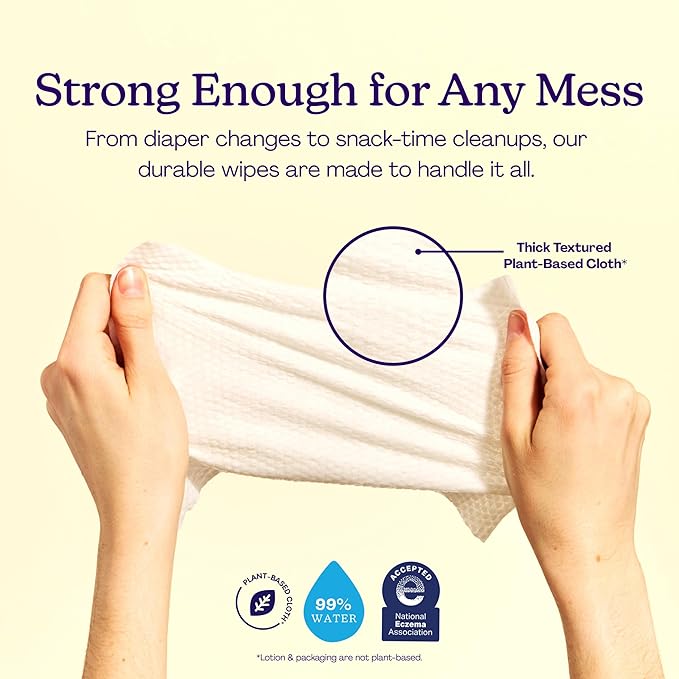 Hello Bello Premium Baby Wipes for Sensitive Skin, Hypoallergenic, Fragrance-Free, 99% Water with Chamomile & Aloe, Multi-Use, Rosy Posy, 9 Resealable Packets, 540 Wipes