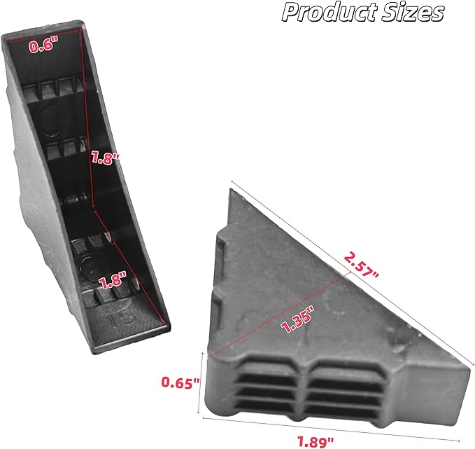 Triangle Corner Guards 40Pcs, Fit for 0.6 Inch Thickness, Plastic Angle Covers Protectors for Picture Frame Wood Boards Shelves Glass Mirror Furniture, 1.89 x 1.89 x 0.65 Inch