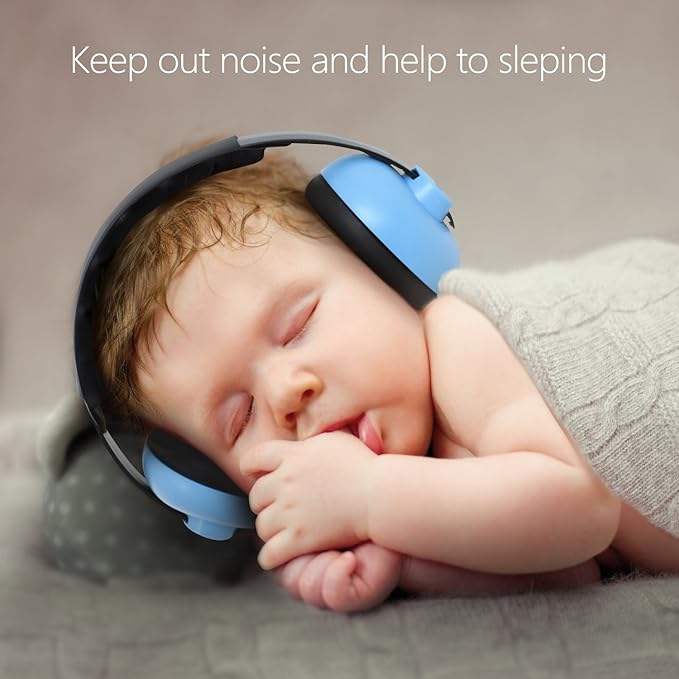 BBTKCARE Baby Ear Protection Noise Cancelling Headphones for Babies for 3 Months to 3 Years (Blue)