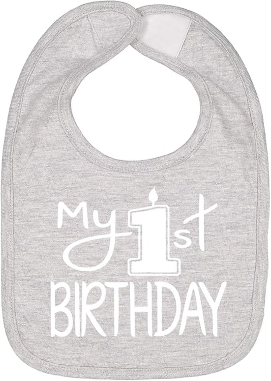 Aiden's Corner Handmade Cute Baby Boy Girl First Birthday Smash Cake Bibs My 1st Birthday Bib