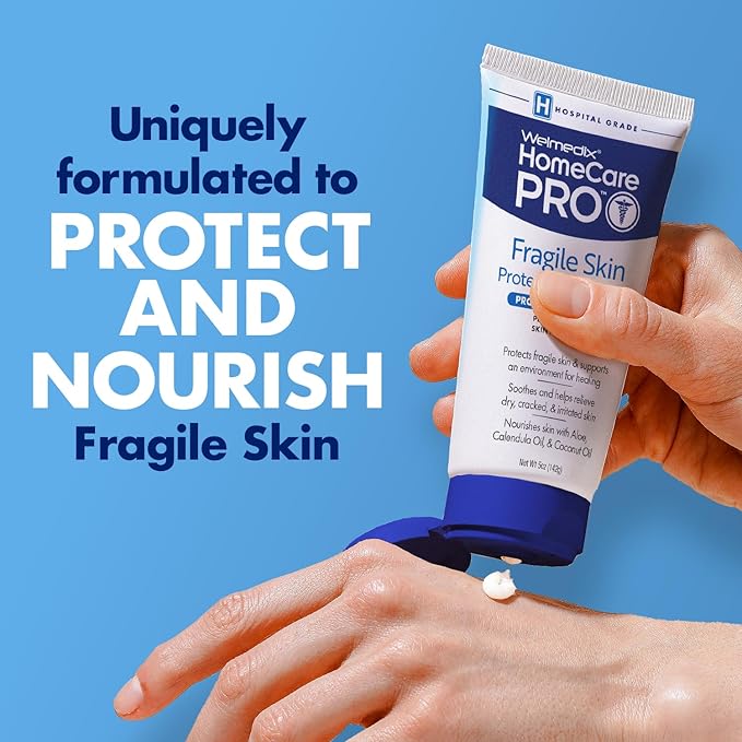 Welmedix HomeCare PRO Rapid Relief Adult Diaper Rash Cream, Fragile Skin Protective Ointment Hospital Grade Healing Ointment