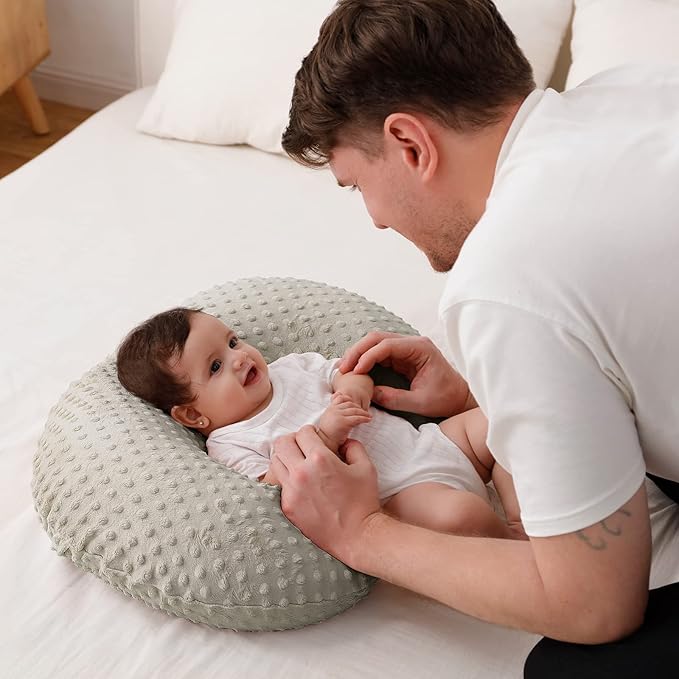 Nursing Pillow Cover, Breastfeeding Pillow Slipcover Snugly Fits for Nursing Pillow for Baby Boys and Girls, Premium Quality Microfiber, Ultra Soft Comfortable (Tidal Foam)