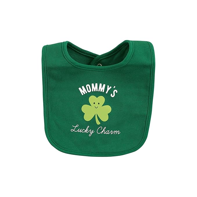 Hudson Baby Unisex Baby Cotton Bib and Sock Set, Lucky Charm, One Size
