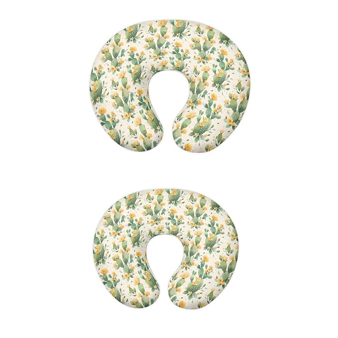 Cactus Pattern Pillow Cover for Infant Snug, Breathable Neutral Breastfeeding Pillow Cover for Bottle Feeding, Lightweight Breastfeeding Pillow Slipcover