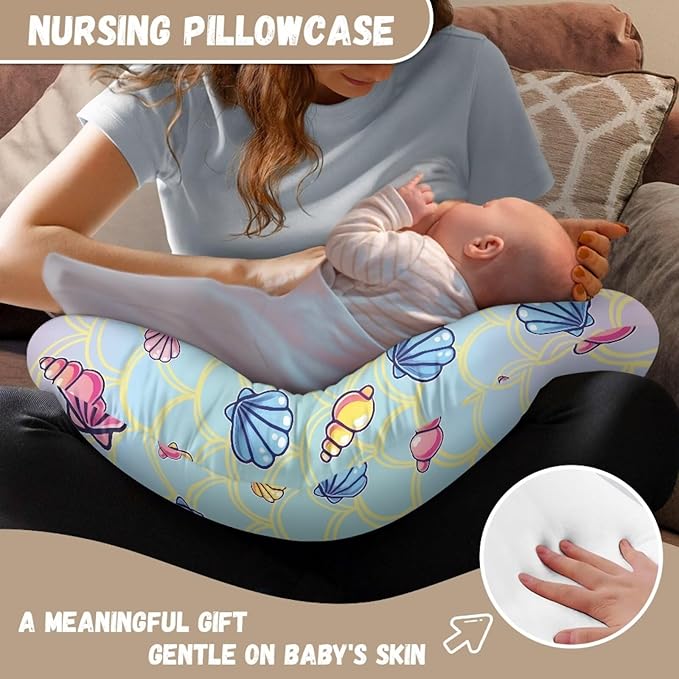 Colorful Shell Pillow Cover for Infant Snug, Removable Soft Breastfeeding Pillow Slipcover, Durable Neutral Breastfeeding Pillow Cover