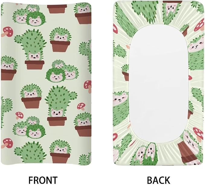 Hedgehog Changing Pad Covers Soft Baby Change Table Covers Breathable Change Sheet Fit for Most Baby Diaper Change Pads Machine Washable