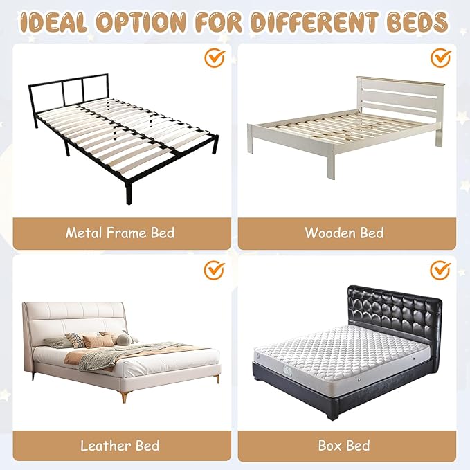 GLACER Foldable Bed Rail for Toddlers - 71" Bedrail w/Safety Straps, Child Lock & Removable Oxford Cover, Swing Down Baby Bed Rail Guard for Crib, Full, Twin, Double, Queen & King Bed (Beige, 1 Pack)