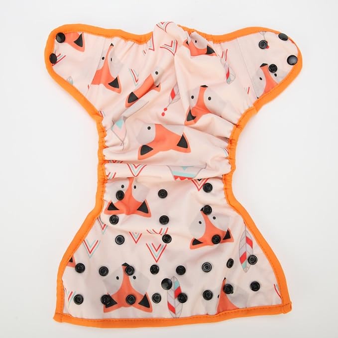 Baby Diaper Cover Nappy One Size 8lbs to 36lbs (Fox)