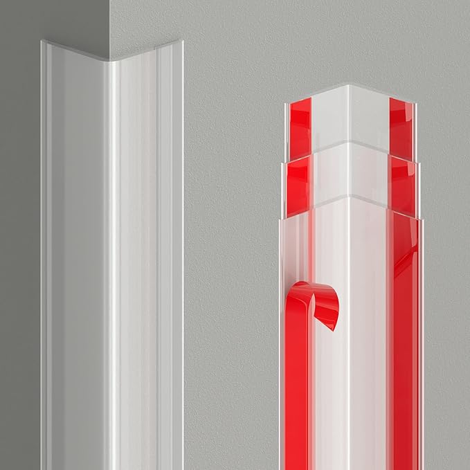 Wall Corner Protector, 4PCS Clear Self-Adhesive Corner Guards for Walls, Furniture, Door, Table & Stairs, Edge Protector, Scratch Prevention & Easy to Install (47.2inx0.67in/120cmx1.7cm)