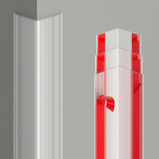 Wall Corner Protector, 4PCS Clear Self-Adhesive Corner Guards for Walls, Furniture, Door, Table & Stairs, Edge Protector, Scratch Prevention & Easy to Install (47.2inx0.67in/120cmx1.7cm)