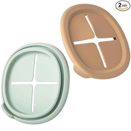 Moonkie Baby Storage Container Snack Lids for 8 oz | 2 Pack