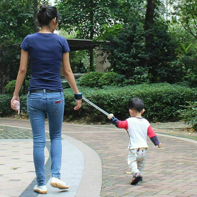 Magik Anti-Loss Strap Wrist Link Hand Harness Leash Band Safety Toddlers Child Kid (Blue, 98.5'' / 2.5m, 2 Pack)