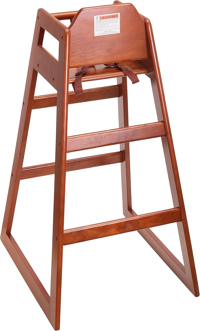 Seating Ready-to-Assemble Restaurant Wood Bar Height High Chair, Baby Highchairs, Durable Dining Feeding Chair with Steps, High Chairs for Babies and Toddlers, Number 04