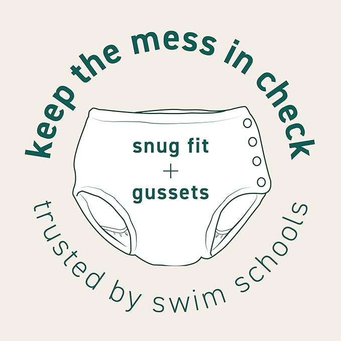 i play. by green sprouts Reusable, Eco Snap Swim Diaper with Gussets, UPF 50, 24 mo, Aqua Mandarin Fish - Biodiversity, Patented Design, STANDARD 100 by OEKO-TEX Certified