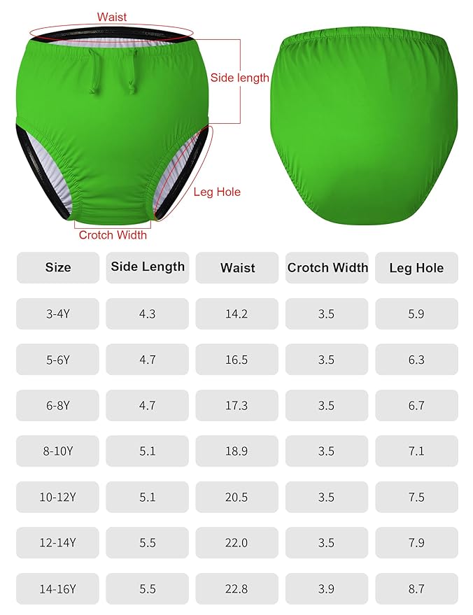 Youth Special Needs Reusable Swim Diapers Swimwear for Incontinence Diaper Covers Waterproof,Leakproof, Unisex