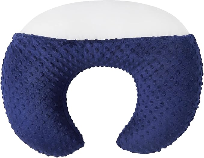 Baby Nursing Pillow Cover, Nursing Pillow Slipcovers for Breastfeeding Moms, Ultra-Soft Fit Standard Infant Nursing Pillows for Infant Newborn Baby Boy Girl (Estate Blue)