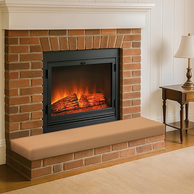 Salcod Fireplace Baby Proofing – Soft Brick Cover for Baby Proofing, 90” Foam Bumper Set for Fireplace Edge Protection, Bumpers for Babies & Toddlers, Easy to Install, Safe & Stylish