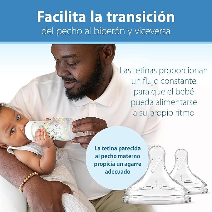 Dr. Brown's Anti-Colic Options+ Wide-Neck Baby Bottle Designer Edition Bottles, Ocean Decos, 9 oz/270 mL, Level 1 Nipple, 0m+, 2-Pack
