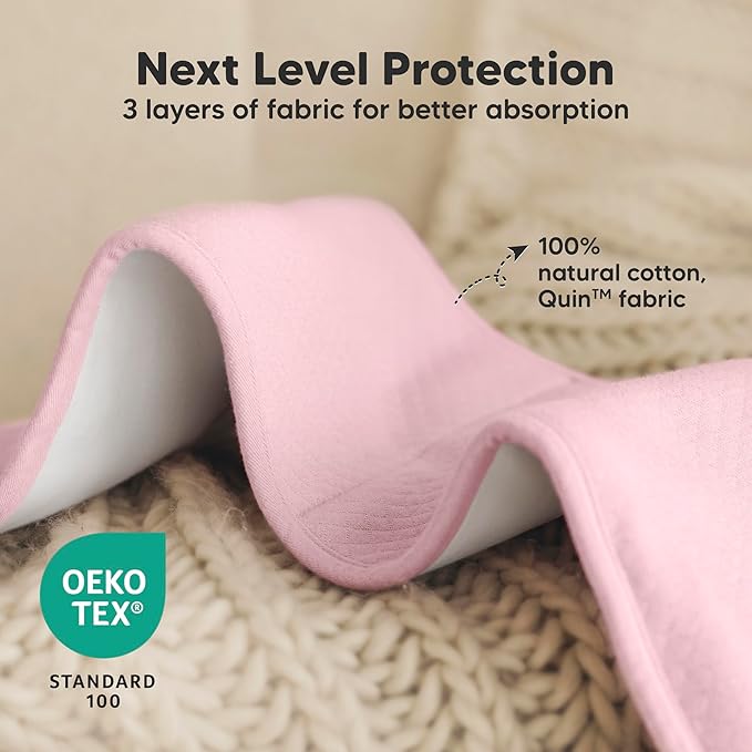 KeaBabies 5-Pack Organic Burp Cloths Baby Girl,Boy - Extra Large,Absorbent Baby Burp Cloths,Soft Burping Cloths for Babies,Newborn Burp Clothes,Cotton Burp Rags,Thick Burp Cloth (Muted Pastel/Quin)