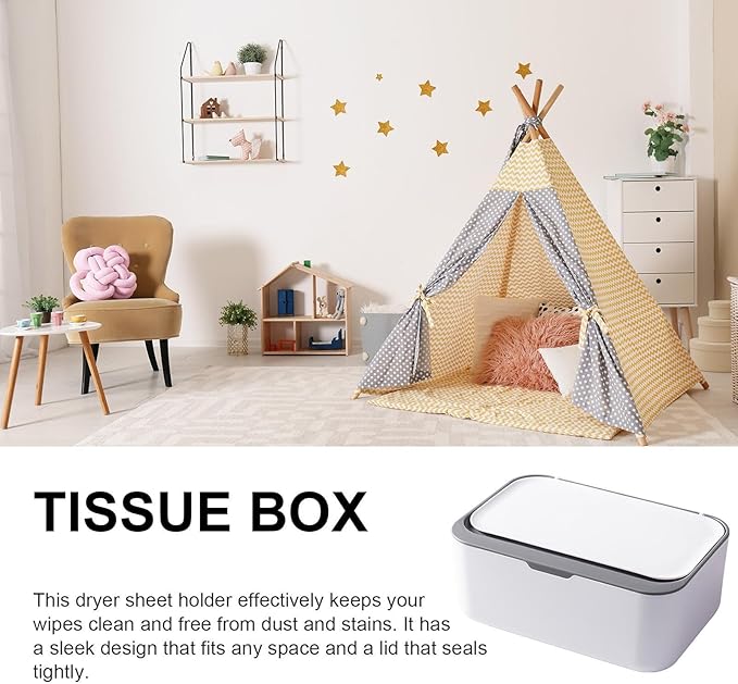 Wet Wipes Dispenser Container Box, Wet Napkin Storage Box Holder, Refillable Paper Tissue Case, Tissue Storage Box with Lid for Home Kitchen Bathroom Offices Car, Keep Wipes Fresh and Clean