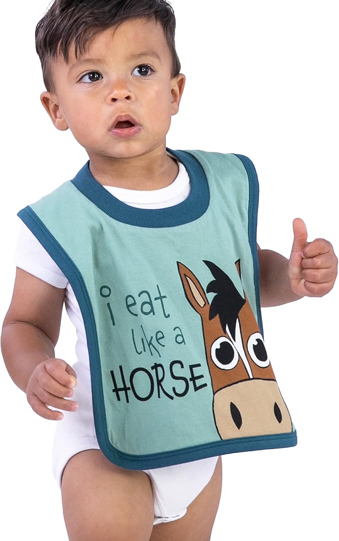 LazyOne Animal-Print Baby Bibs, Cute Baby Shower Gifts