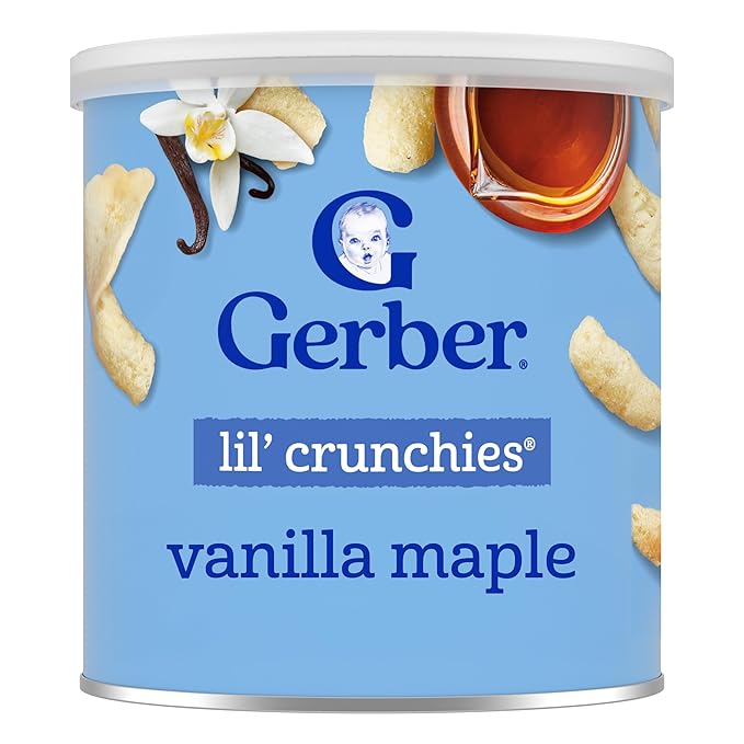 Gerber Graduates Little Crunchies Whole Grain Corn Snacks Variety Pack, 1.48 Ounce (Vanilla Maple, Pack of 2)