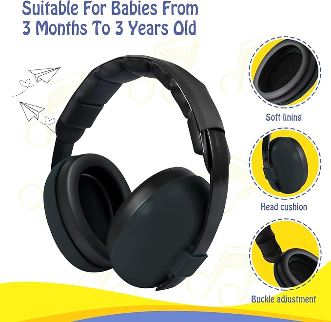 Baby Ear Protection Noise Cancelling Earmuffs Infant HeadPhones for Babies for 3 Months to 3 Years