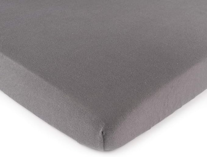 SheetWorld Fitted Baby Bassinet Sheet fits SnuzPod 4 Bedside Crib 16 x 30, 100% Cotton Jersey, Hypoallergenic, Butter Soft, Dark Grey, Made in USA