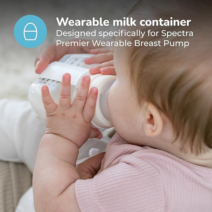 Spectra Baby Spectra Premier Wearable Feeding & Accessory Kit - Compatible with Premier Hands-Free Wearable Breast Pump - Comes with Baby Bottle, Duckbill Valve, Backflow Protector & More