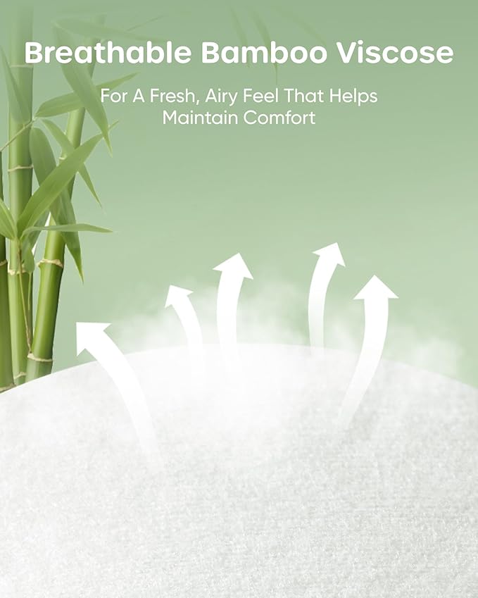 Nuliie Viscose-from-Bamboo Disposable Nursing Pads 200 Count, Ultra-Breathable Breast Pads for Breastfeeding, Absorbent & Stay Dry, Leakproof, Individually Wrapped
