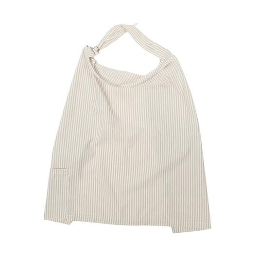 My Brest Friend Linen Blend Nursing Cover for Breastfeeding Privacy, Breathable Breastfeeding Cover up with Rigid Arch at Neckline for Women, Nursing Apron with Adjustable Neck Strap