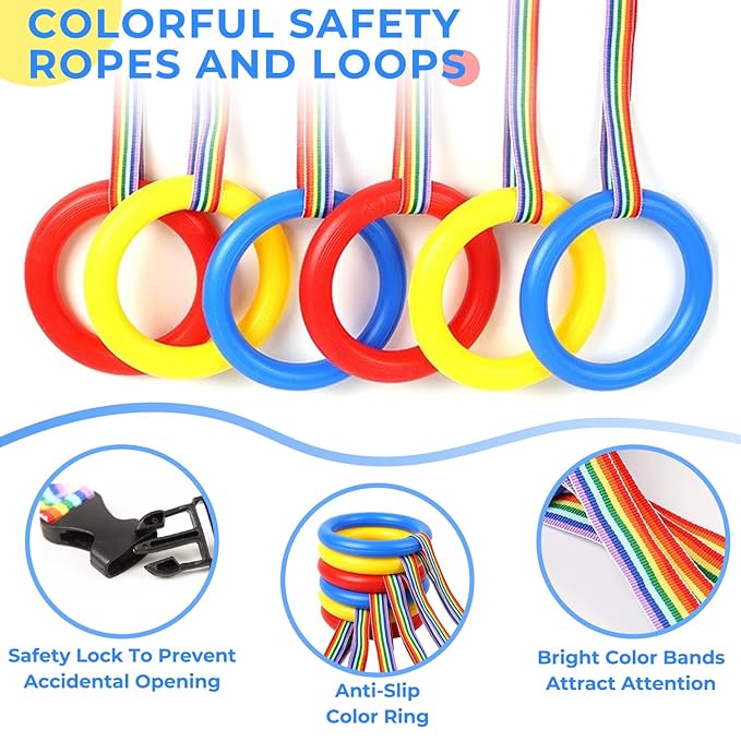 Safety Walking Rope, Toddlers Walking Rope for Preschool, Colorful Walking Rope Detachable Transition Rope, Preschool Walking Rope for Daycare School Kids (24 Ring)