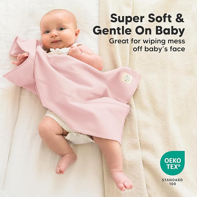 Organic Burp Cloths Baby Boy, Girl - 6-Pack Large 100% Cotton Burping Cloths for Babies, Spit Up Rags, Super Absorbent, Ultra Soft Newborn Rag, Gender Neutral, Machine Washable, Durable (Embrace)