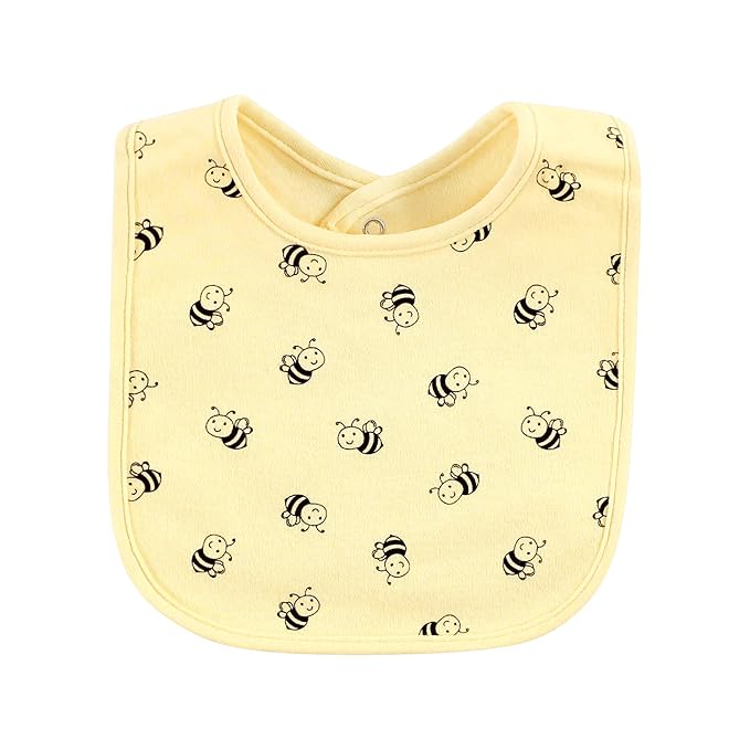 Hudson Baby Unisex Baby Cotton Bibs, Bee Kind, One Size