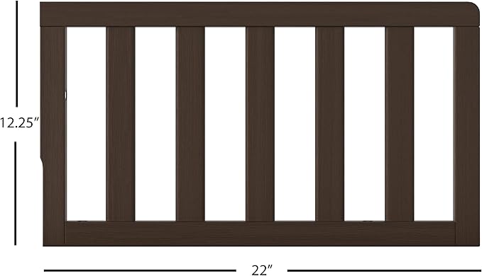 Child Craft Toddler Guard Rail Converts Calder, Farmhouse and Woodland Cribs into Toddler Bed, Made of Pinewood, Baby Safe Non-Toxic Finish (Brushed Truffle)