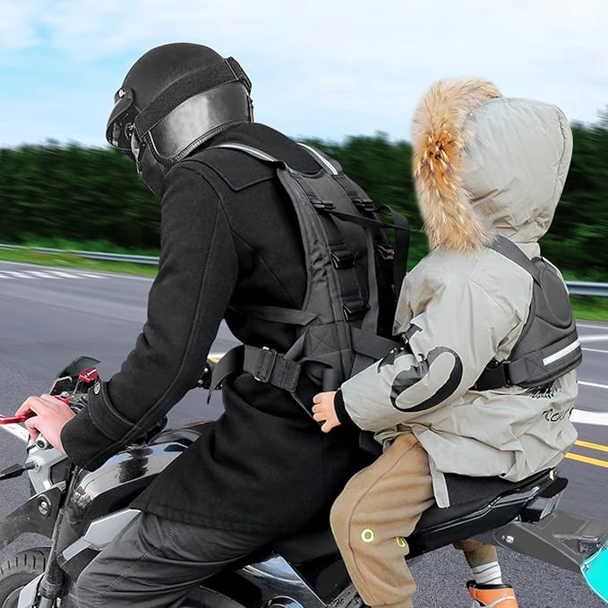Adjustable Harness, Prevent Passengers from Falling for ATV,Snowmobile,Black