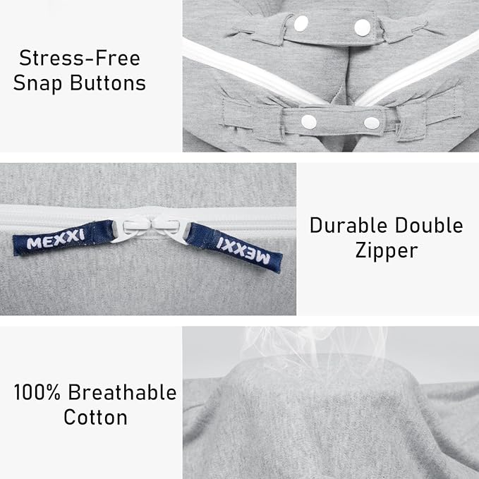 Organic Replacement Cover with Waterproof Pad | Premium Quality Spare Cover Certified Organic Cotton | [Fits Dockatot Deluxe + Docks] (Cover Only) (Gray, Waterproof Organic Cotton)