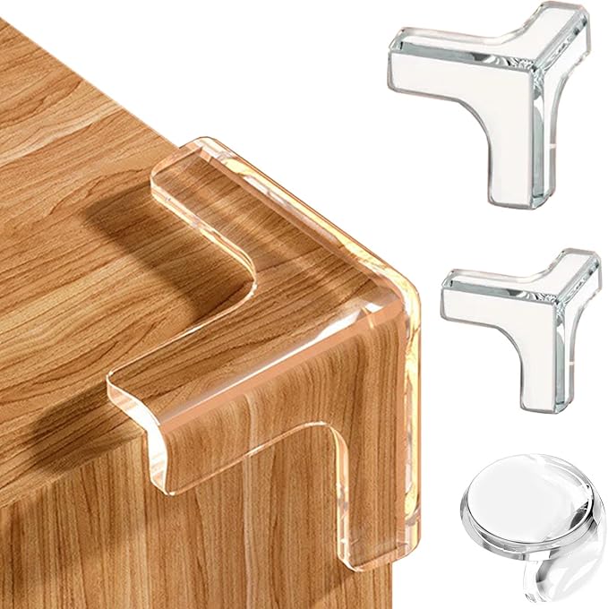 Corner Protectors for Baby,15 PCS Table Corner Potectors for Kids,Clear Baby Proofing Edge Protector with Strong Adhesion,Furniture Corner Protectors (Style 1)