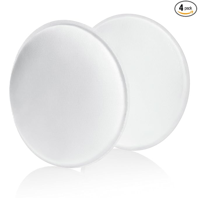 Medela Safe & Dry Washable Nursing Pads, 4 Count Breast Pads for Breastfeeding, Ultra-Absorbent, Reusable, No-Slip Contoured Design